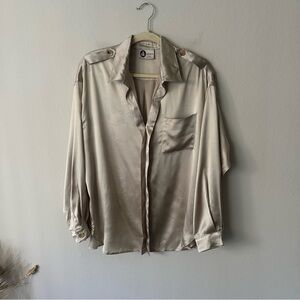 Lanvin Paris Silk blouse in Champagne